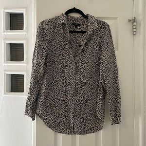 Jcrew leopard silk blouse